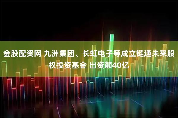 金股配资网 九洲集团、长虹电子等成立链通未来股权投资基金 出资额40亿