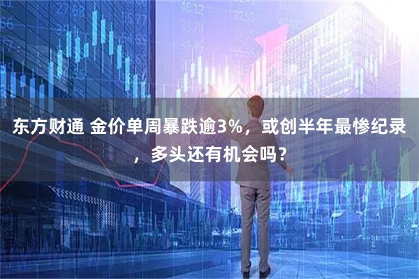 东方财通 金价单周暴跌逾3%，或创半年最惨纪录，多头还有机会吗？